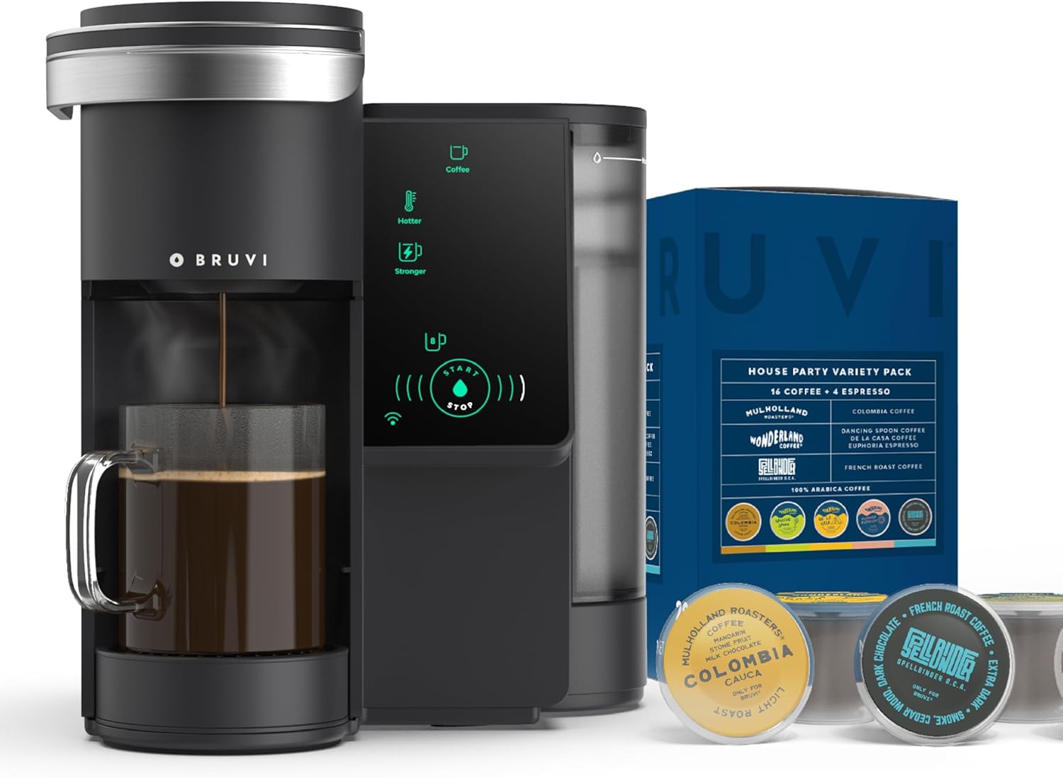 Coffee Plus Tea - Einzelportionen-Kaffeemaschinen-Set - Brüht Kaffee, Espresso, Cold