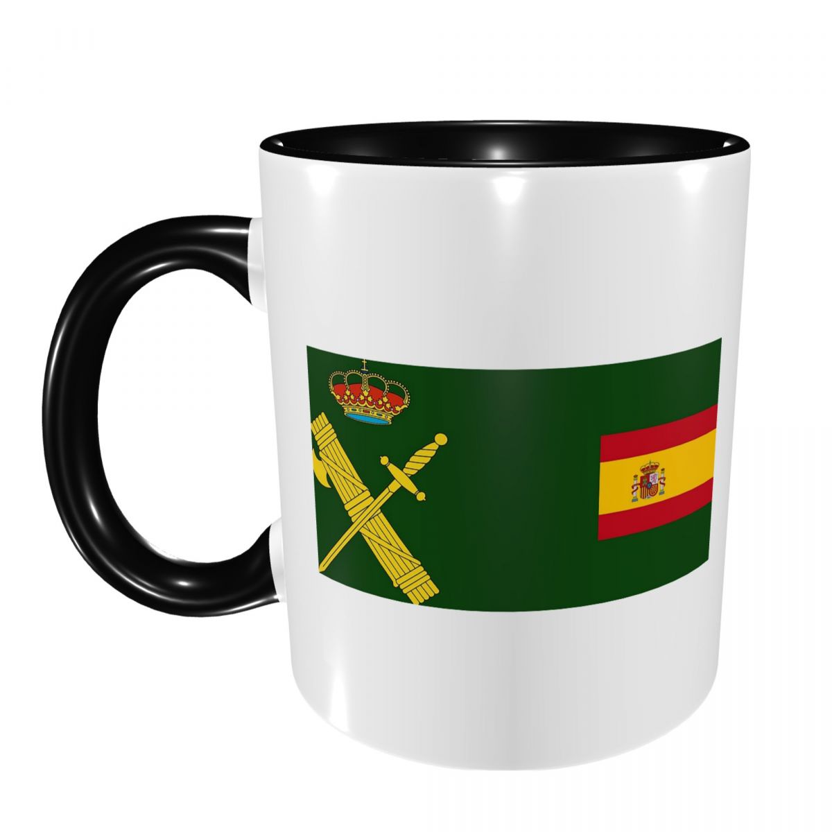 Coffee Plus Tea - Spanien-Flagge Plus Emblem Guardia Civil Tasse