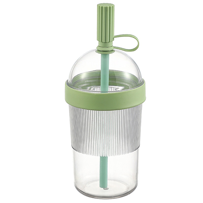 Coffee Jelly Tea - Tragbarer Strohhalm-Wasserbecher, Milchtee-Becher, Saft- und Gelee-Becher,