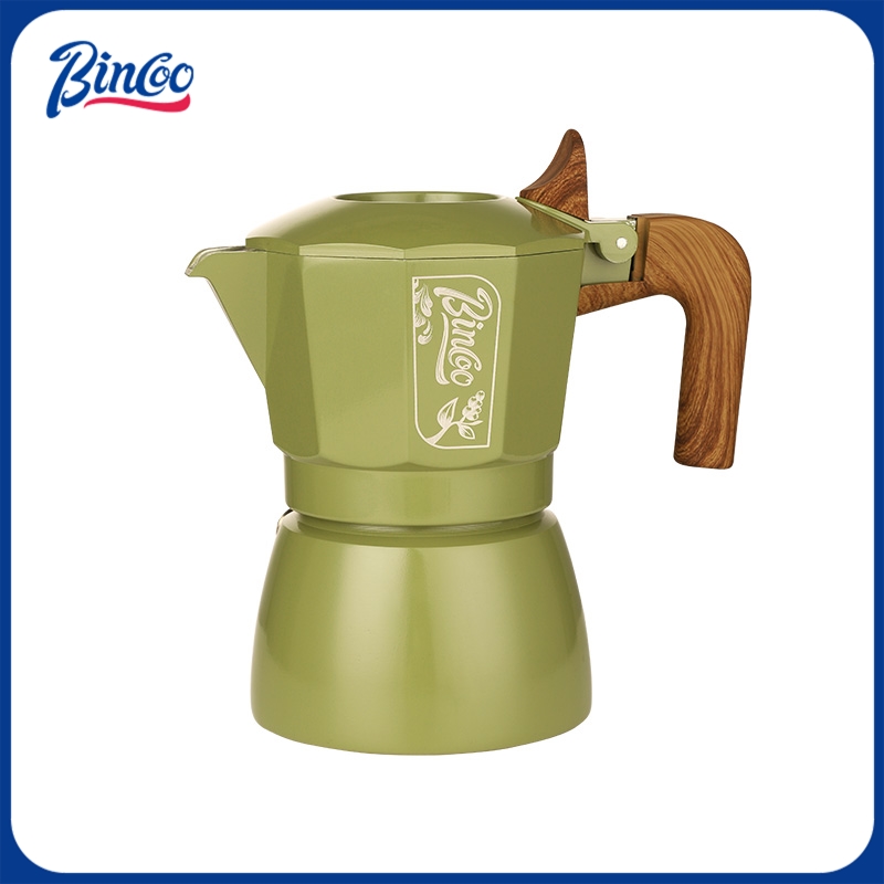 Coffee Tea Chocolate - Bincoo Premium Moka-Topf-Set, 6-Farboptionen, Doppelventilsystem, kompakte