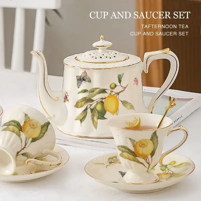 Espresso Cup Saucer - Zitronen becher Teekanne Espresso tassen Europa