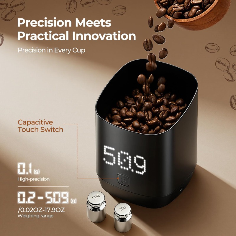 Coffee Tea Espresso - Intelligenter Kaffee-Wiegbecher Elektronische Waage Präzise Dosierung
