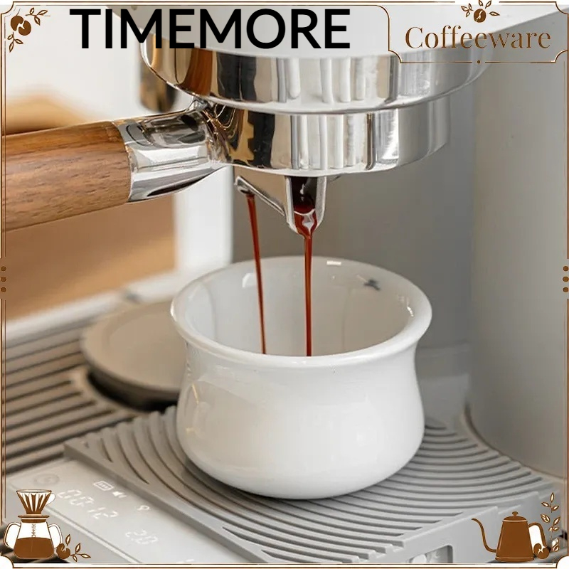 Espresso Cup Saucer - Timemore X 2-teiliges Set Keramik-Espresso-Probierbecher Handgebrühte