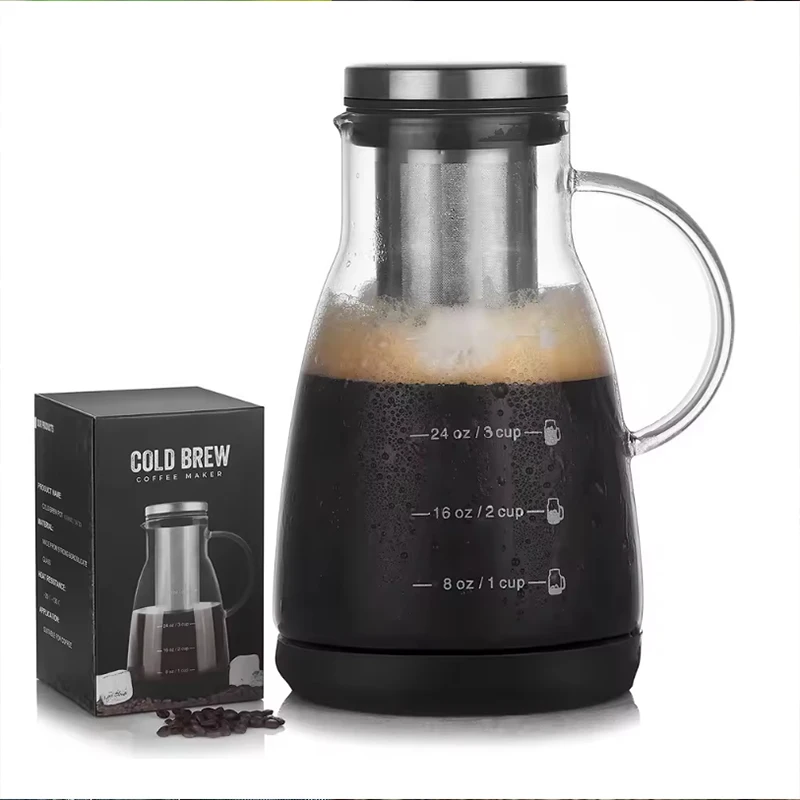 Coffee Tea Espresso - 960ml Espresso-Eis-Tropfbrühgerät aus Glas, Kaffeekanne für