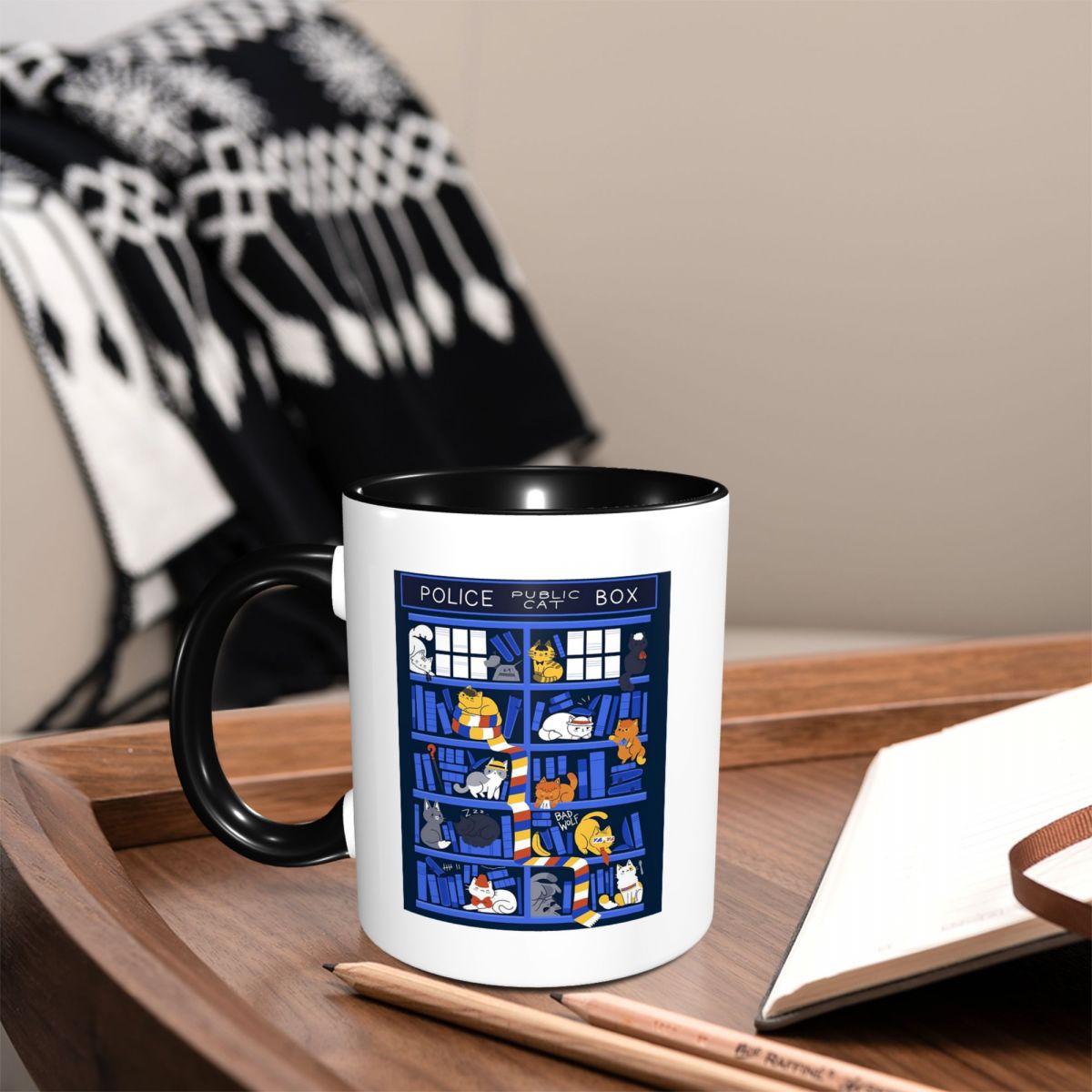 Coffee Tea Library - Library Box Who Mug Lustige Keramik-Kaffeetassen,