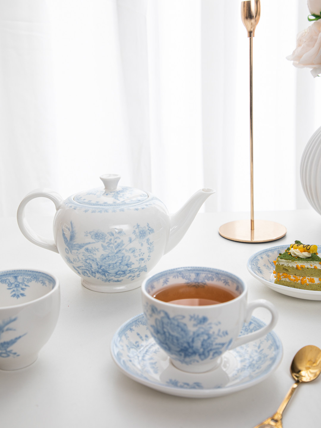 Retro-Set aus blauem Pfingstro – Espresso Cup Saucer Bewertung und Preis