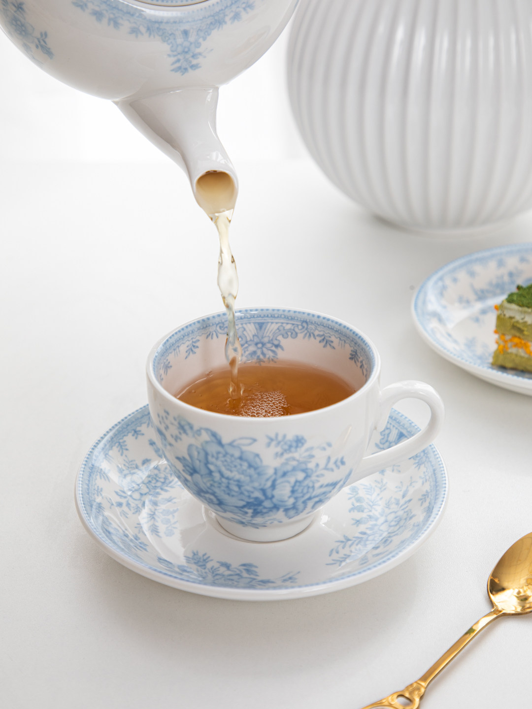 Retro-Set aus blauem Pfingstro – Espresso Cup Saucer Bewertung und Preis