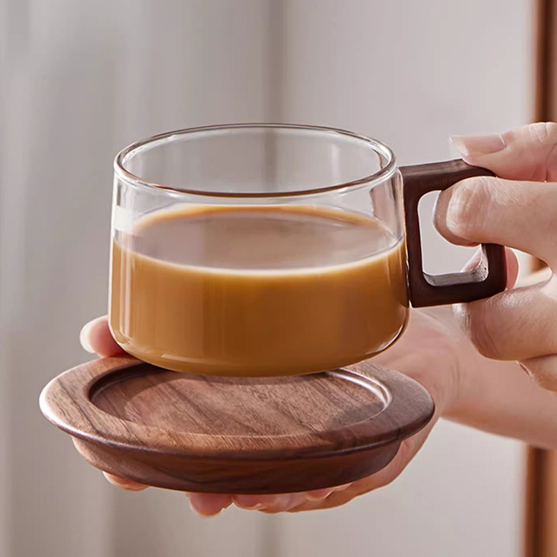Kaffeetasse mit Holzgriff und  – Espresso Cup Saucer Bewertung und Preis