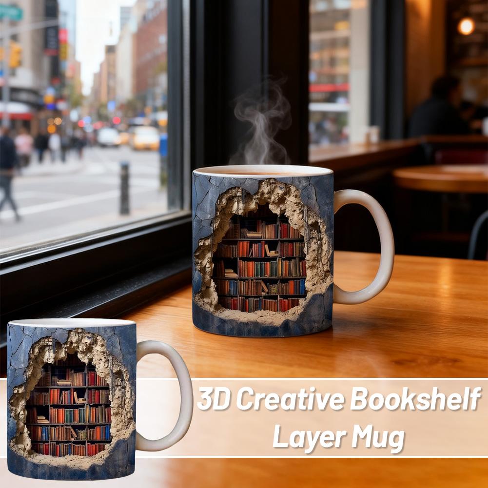 3D Kreative Raumdesign-Tassen  – Coffee Tea Library Bewertung und Preis