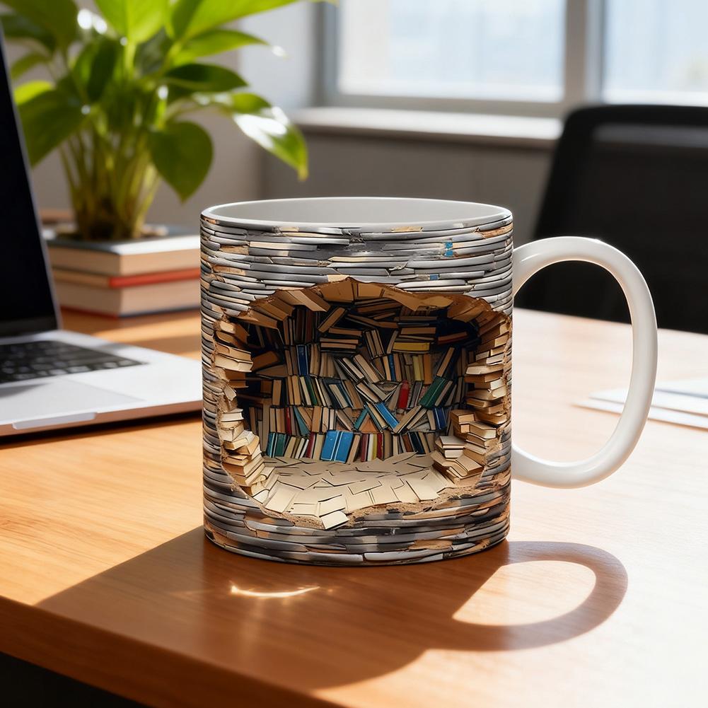 3D Kreative Raumdesign-Tassen  – Coffee Tea Library Bewertung und Preis