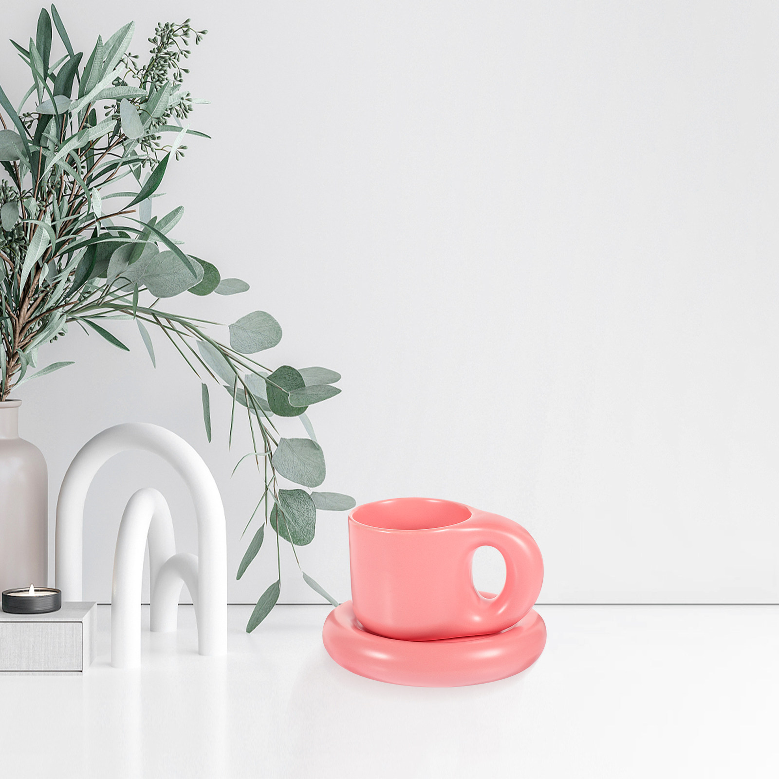 Keramik-Kaffeetassen-Set mit U – Coffee Tea Chocolate Bewertung und Preis