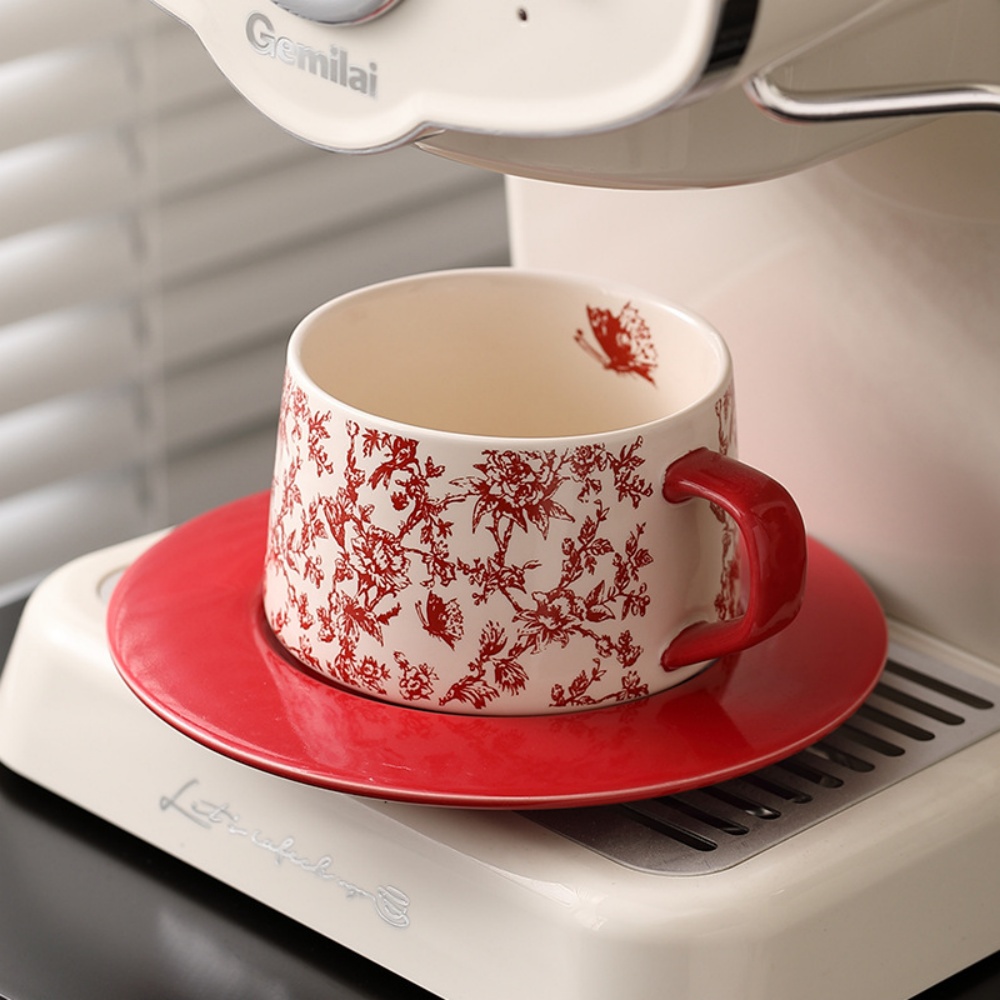 Kaffeetasse mit Vintage-Blumen – Espresso Cup Saucer Bewertung und Preis