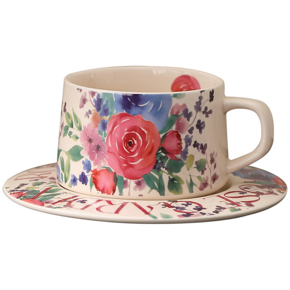 Kaffeetasse mit Vintage-Blumen – Espresso Cup Saucer Bewertung und Preis
